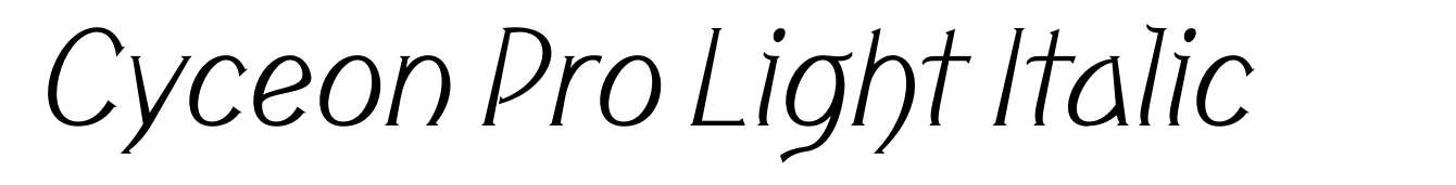Cyceon Pro Light Italic